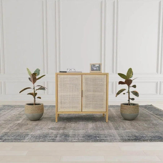 Rattan Small Sideboard - Natural Wood Tone - LOOMLAN - LH Imports - Sideboards