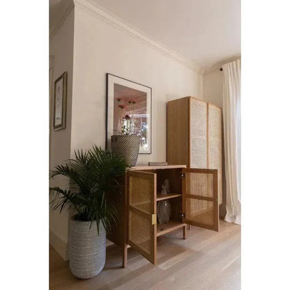 Rattan Small Sideboard - Natural Wood Tone - LOOMLAN - LH Imports - Sideboards