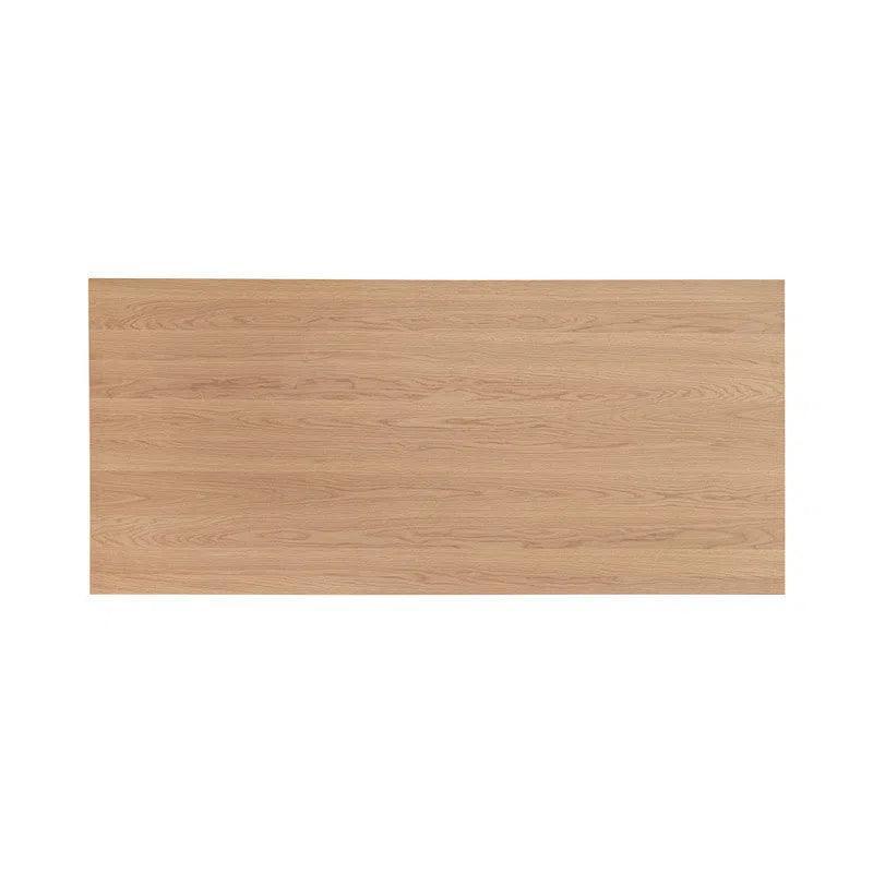 Rattan Oak Wood Dining Table for 6 People-Dining Tables-LH Imports-LOOMLAN