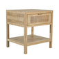 Rattan One Drawer Side Table - Wood Tone - LOOMLAN - LH Imports - Side Tables