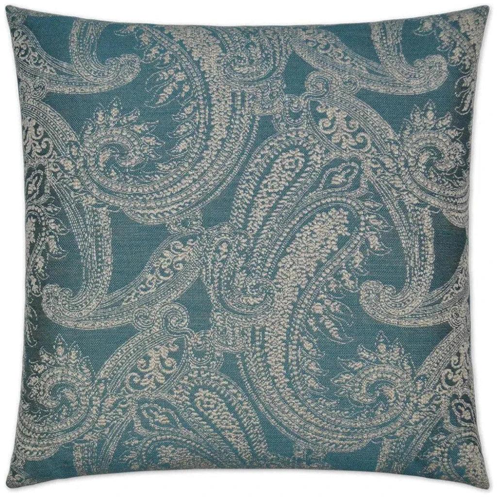 Ravel Turquoise Throw Pillow With Insert - LOOMLAN - D.V. Kap - Throw Pillows