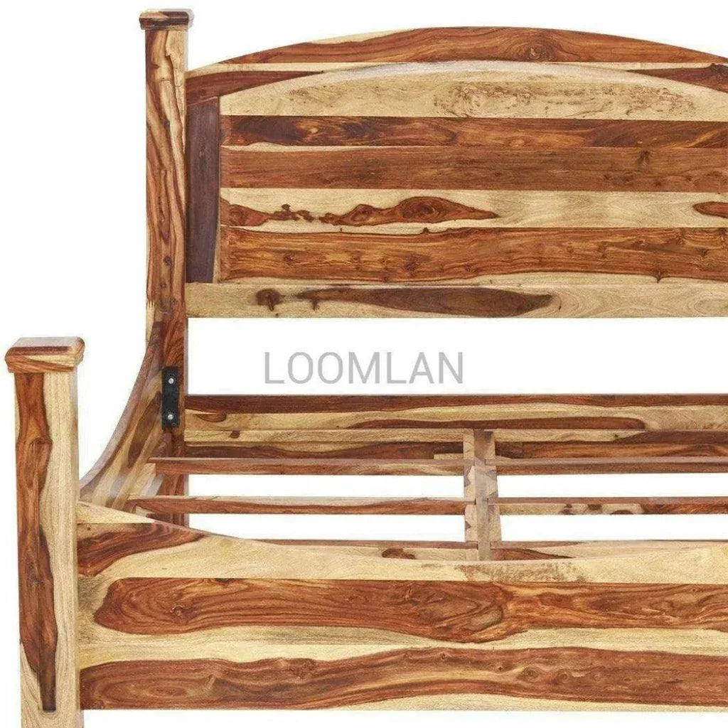 Samoa Brown Wooden Bed Frame - LOOMLAN - LOOMLAN - Beds