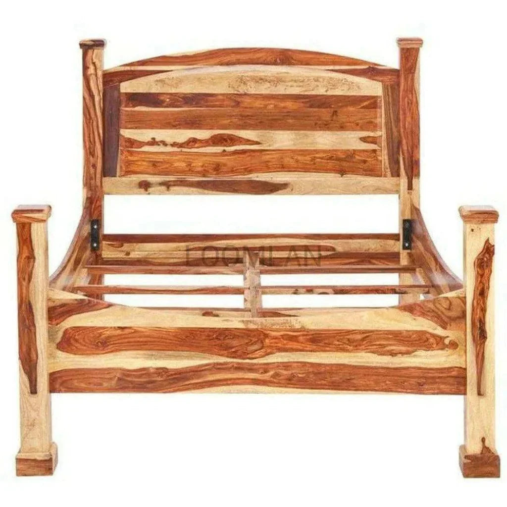 Samoa Brown Wooden Bed Frame - LOOMLAN - LOOMLAN - Beds