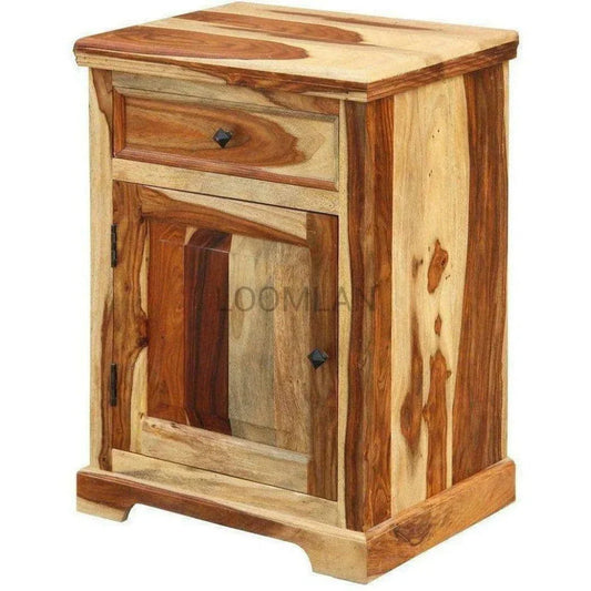 Tall Slim 1 drawer 1 Door Nightstand - LOOMLAN - LOOMLAN - Nightstands