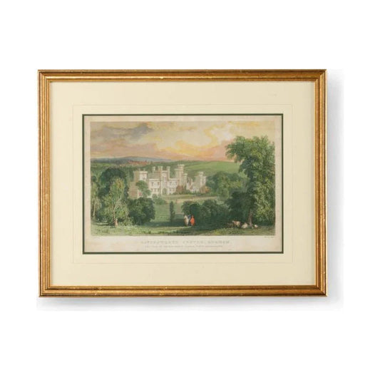 Ravensworth Castle Gold Framed Artwork-Framed Wall Art-Chelsea House-LOOMLAN