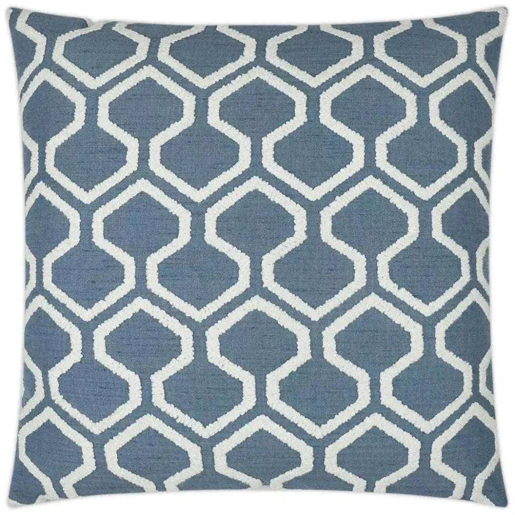 Raw Edges Capri Blue Throw Pillow Insert - LOOMLAN - D.V. Kap - Throw Pillows
