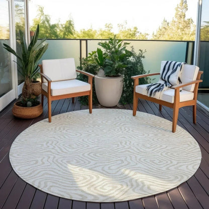 Raya Ivory Washable Indoor-Outdoor Rug-Outdoor Rugs-LOOMLAN Rugs-LOOMLAN