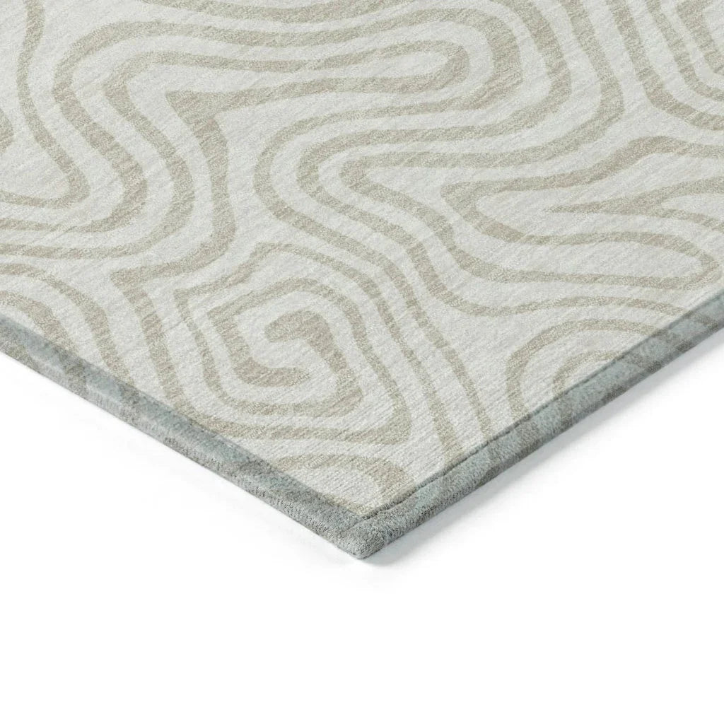 Raya Ivory Washable Indoor-Outdoor Rug-Outdoor Rugs-LOOMLAN Rugs-LOOMLAN