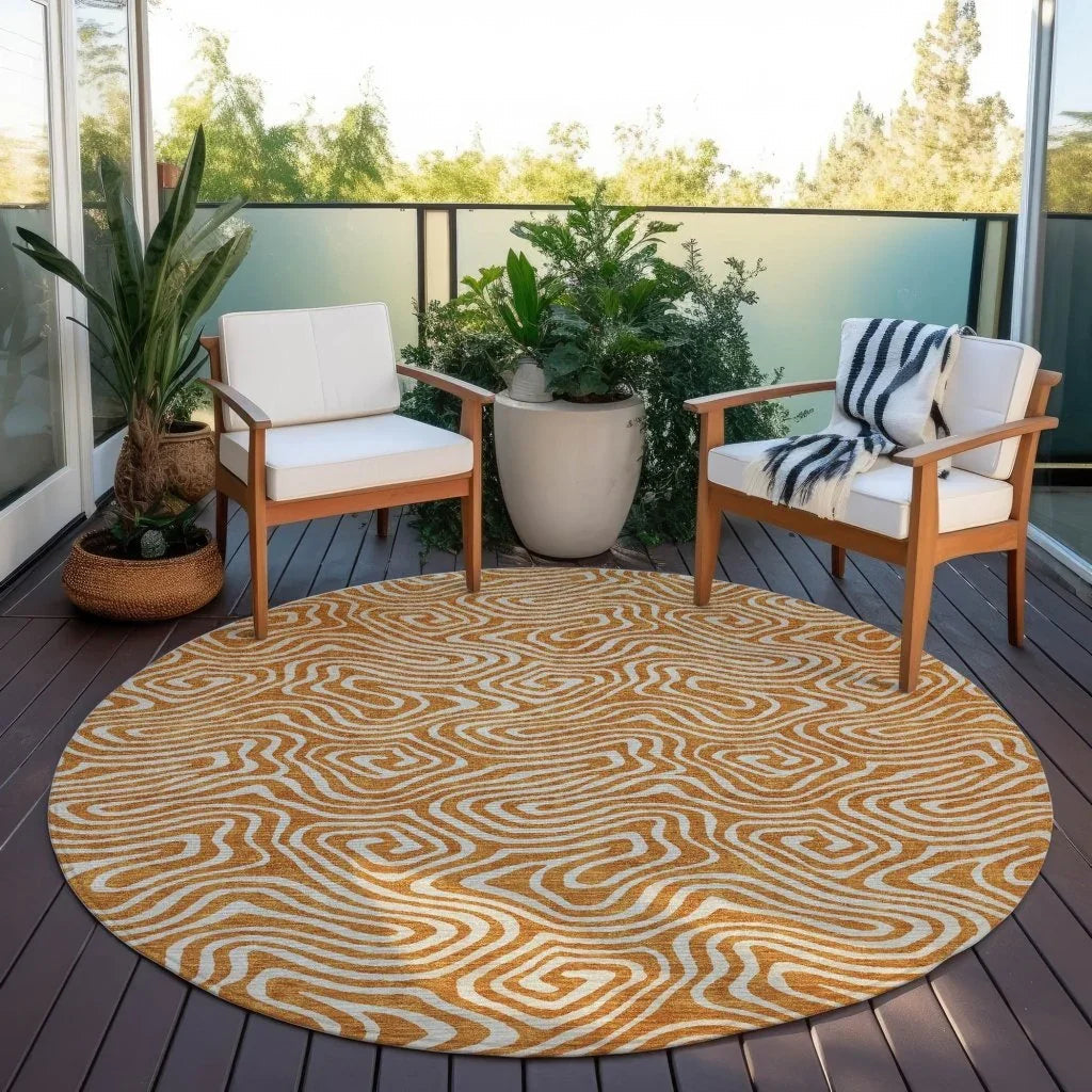 Raya Paprika Washable Indoor-Outdoor Rug-Outdoor Rugs-LOOMLAN Rugs-LOOMLAN