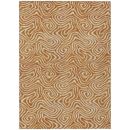 Raya Paprika Washable Indoor-Outdoor Rug-Outdoor Rugs-LOOMLAN Rugs-2'6" x 3'10"-LOOMLAN