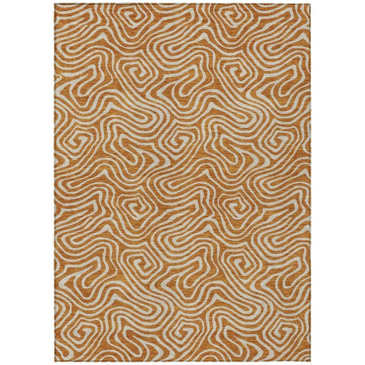 Raya Paprika Washable Indoor-Outdoor Rug-Outdoor Rugs-LOOMLAN Rugs-2'6" x 3'10"-LOOMLAN