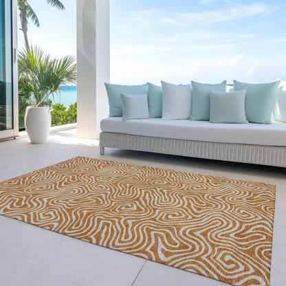 Raya Paprika Washable Indoor-Outdoor Rug-Outdoor Rugs-LOOMLAN Rugs-LOOMLAN