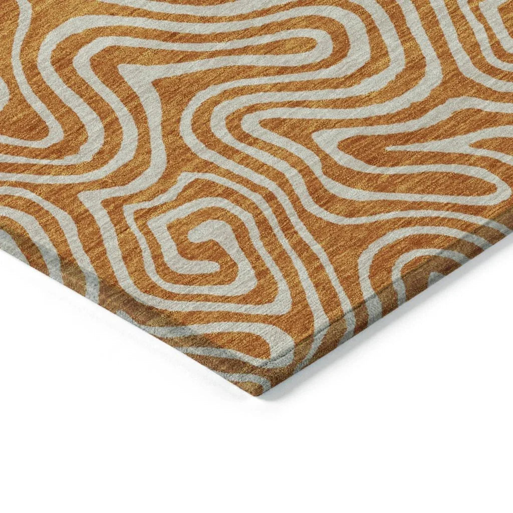 Raya Paprika Washable Indoor-Outdoor Rug-Outdoor Rugs-LOOMLAN Rugs-LOOMLAN