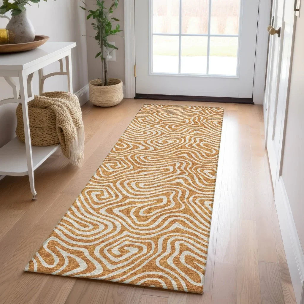 Raya Paprika Washable Indoor-Outdoor Rug-Outdoor Rugs-LOOMLAN Rugs-LOOMLAN