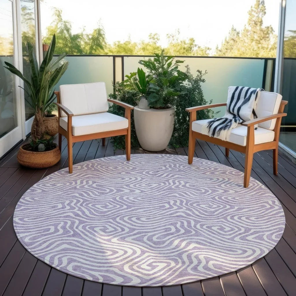 Raya Purple Washable Indoor-Outdoor Rug-Outdoor Rugs-LOOMLAN Rugs-LOOMLAN