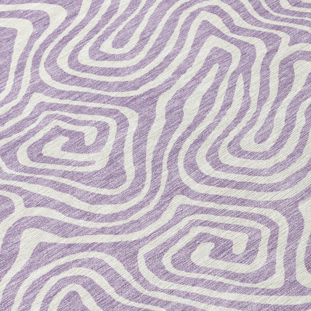 Raya Purple Washable Indoor-Outdoor Rug-Outdoor Rugs-LOOMLAN Rugs-LOOMLAN