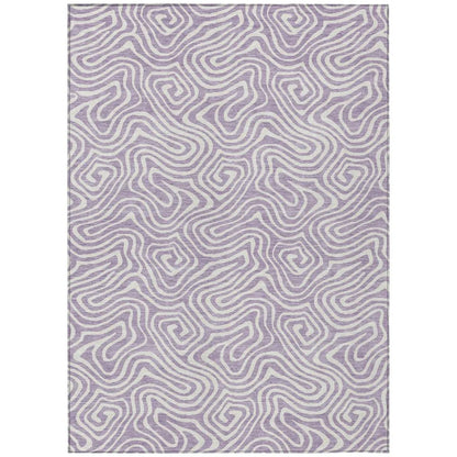Raya Purple Washable Indoor-Outdoor Rug-Outdoor Rugs-LOOMLAN Rugs-2'6" x 3'10"-LOOMLAN