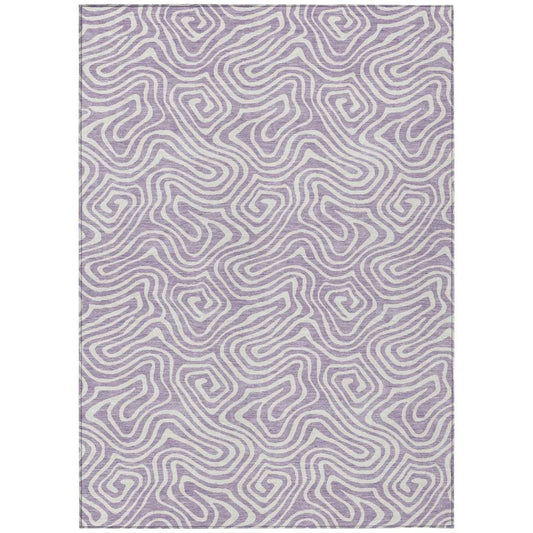 Raya Purple Washable Indoor-Outdoor Rug-Outdoor Rugs-LOOMLAN Rugs-2'6" x 3'10"-LOOMLAN