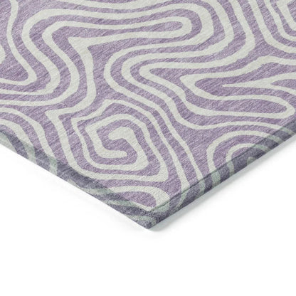 Raya Purple Washable Indoor-Outdoor Rug-Outdoor Rugs-LOOMLAN Rugs-LOOMLAN