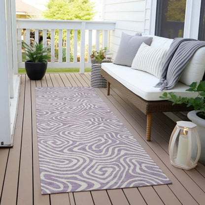 Raya Purple Washable Indoor-Outdoor Rug-Outdoor Rugs-LOOMLAN Rugs-LOOMLAN