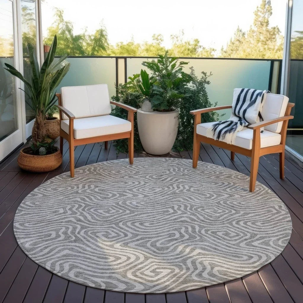 Raya Taupe Washable Indoor-Outdoor Rug-Outdoor Rugs-LOOMLAN Rugs-LOOMLAN