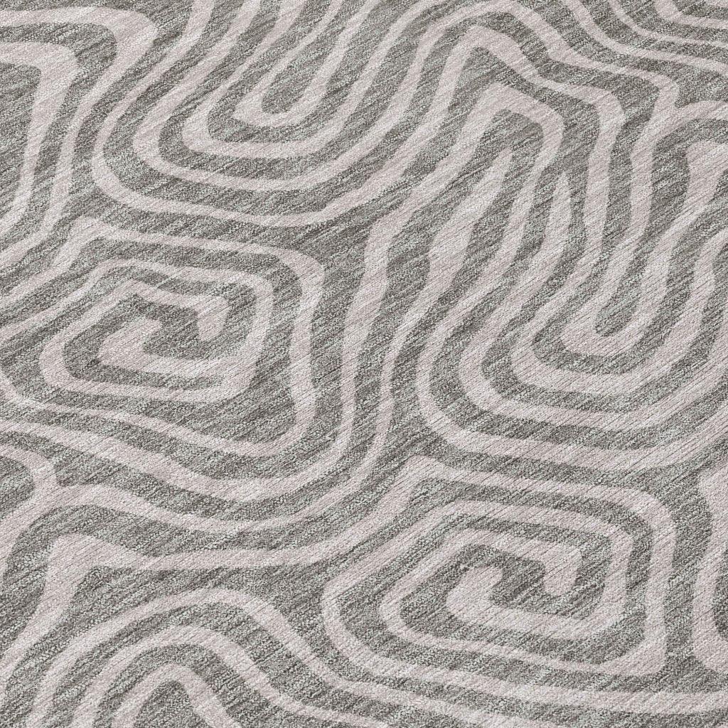Raya Taupe Washable Indoor-Outdoor Rug-Outdoor Rugs-LOOMLAN Rugs-LOOMLAN