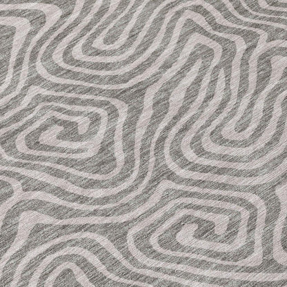 Raya Taupe Washable Indoor-Outdoor Rug-Outdoor Rugs-LOOMLAN Rugs-LOOMLAN