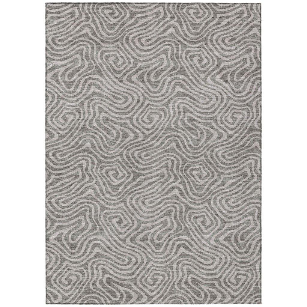 Raya Taupe Washable Indoor-Outdoor Rug-Outdoor Rugs-LOOMLAN Rugs-2'6" x 3'10"-LOOMLAN