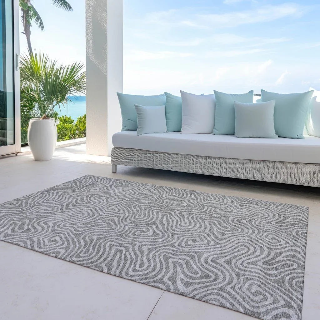 Raya Taupe Washable Indoor-Outdoor Rug-Outdoor Rugs-LOOMLAN Rugs-LOOMLAN