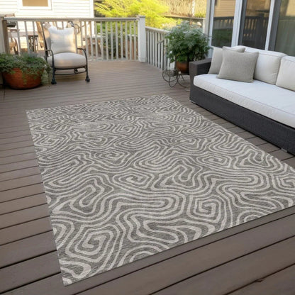 Raya Taupe Washable Indoor-Outdoor Rug-Outdoor Rugs-LOOMLAN Rugs-LOOMLAN