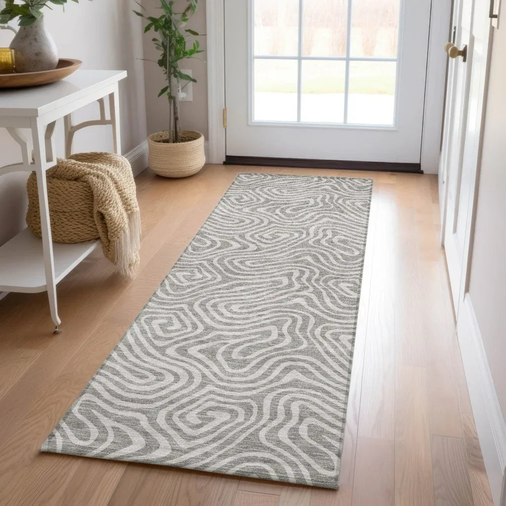 Raya Taupe Washable Indoor-Outdoor Rug-Outdoor Rugs-LOOMLAN Rugs-LOOMLAN