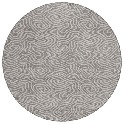 Raya Taupe Washable Indoor-Outdoor Rug-Outdoor Rugs-LOOMLAN Rugs-8' x 8'-LOOMLAN