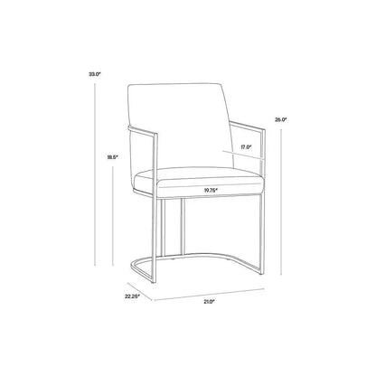 Rayla Beige Dining Chair - LOOMLAN - SUNPAN - Dining Chairs