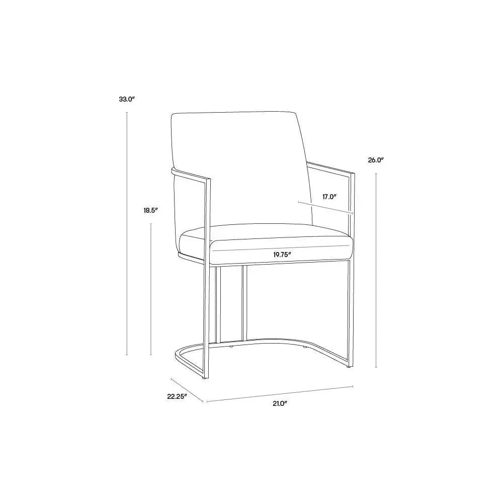 Rayla Beige Dining Chair - LOOMLAN - SUNPAN - Dining Chairs