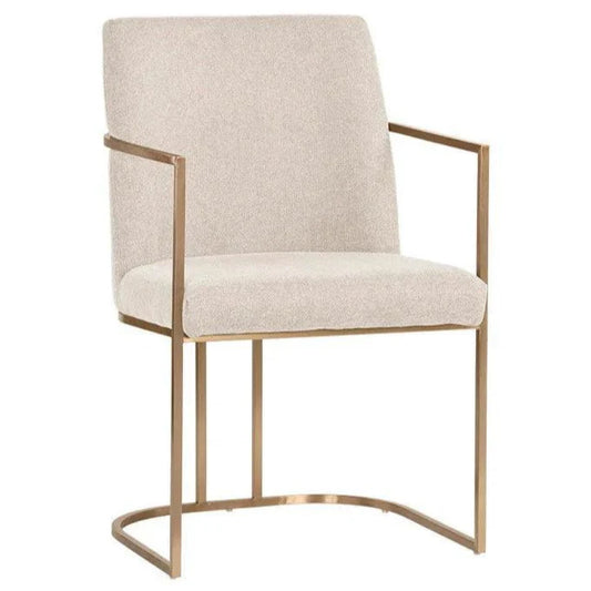 Rayla Beige Dining Chair - LOOMLAN - SUNPAN - Dining Chairs
