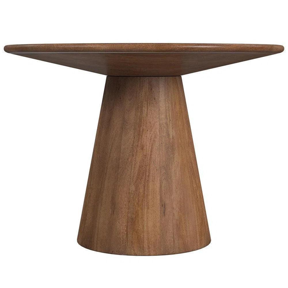 Raynor Wood & Resin Brown Round Dining Table-Dining Tables-Bassett Mirror-LOOMLAN
