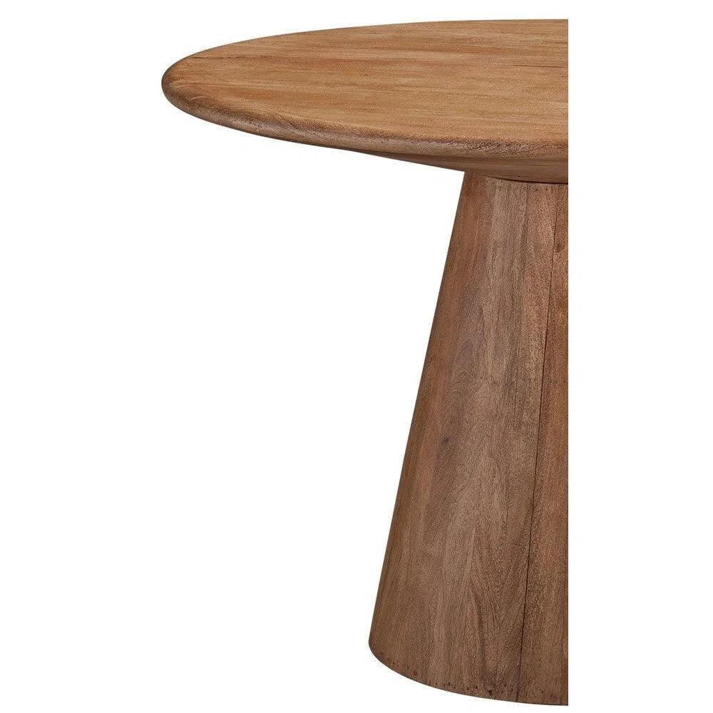 Raynor Wood & Resin Brown Round Dining Table-Dining Tables-Bassett Mirror-LOOMLAN