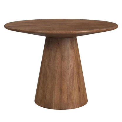 Raynor Wood & Resin Brown Round Dining Table-Dining Tables-Bassett Mirror-LOOMLAN