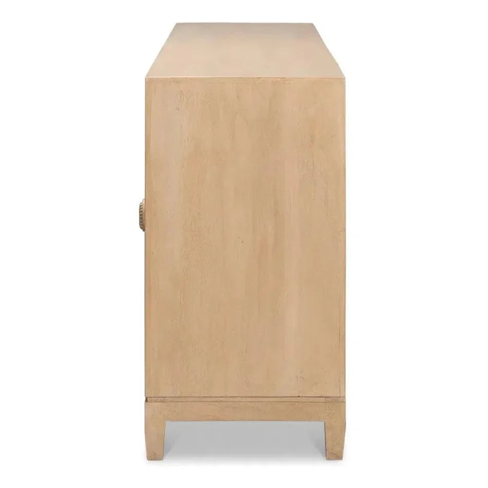 Rayon Four Door Cabinet For Living Room - LOOMLAN - Sarreid - Sideboards