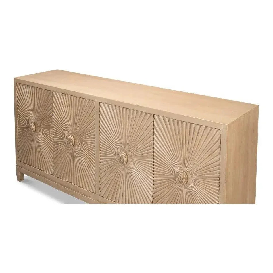 Rayon Four Door Cabinet For Living Room - LOOMLAN - Sarreid - Sideboards