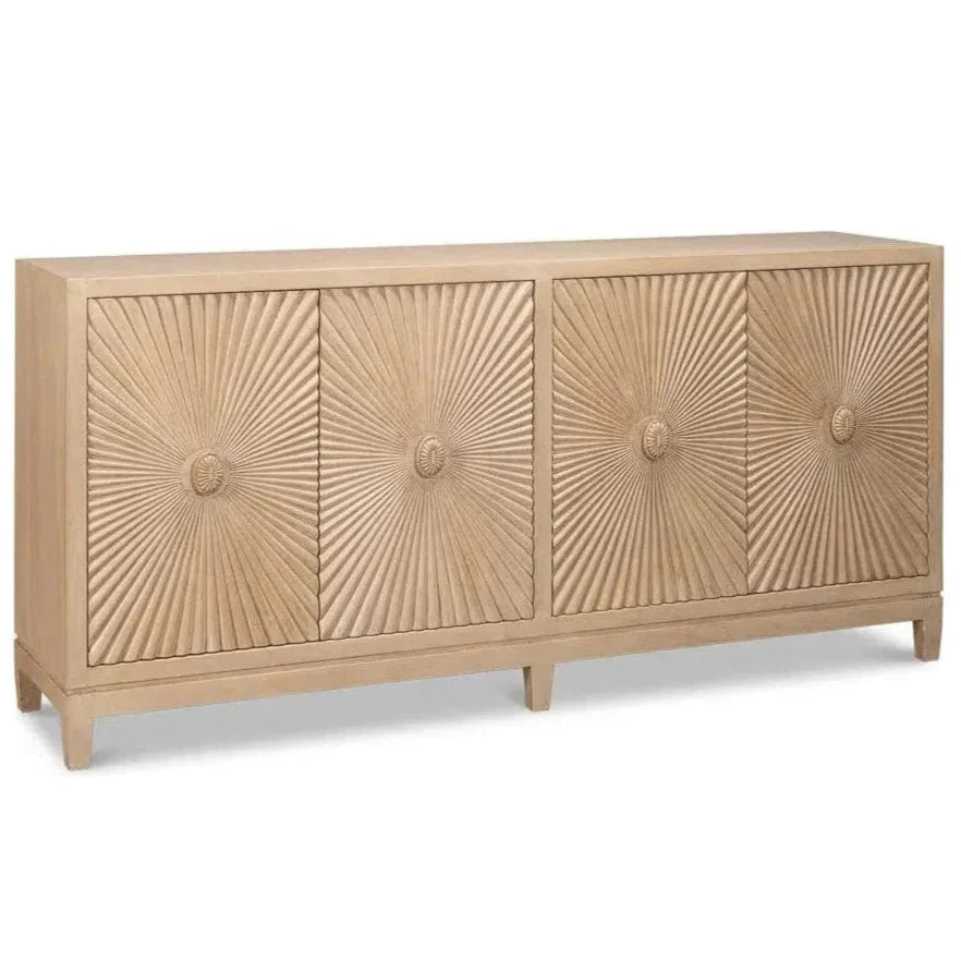 Rayon Four Door Cabinet For Living Room - LOOMLAN - Sarreid - Sideboards