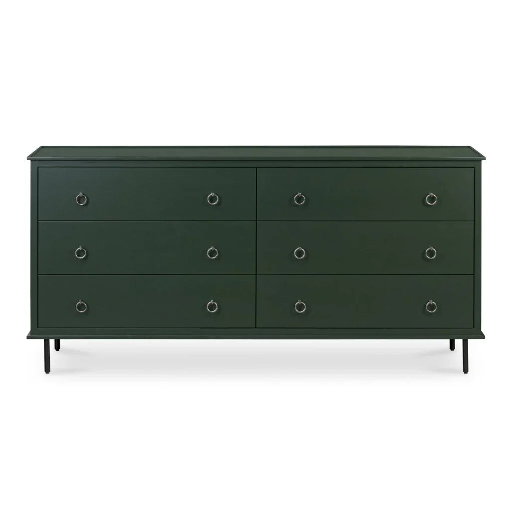 Reagan Acacia Top Six Drawer Dresser - LOOMLAN - Moe's Home - Dressers