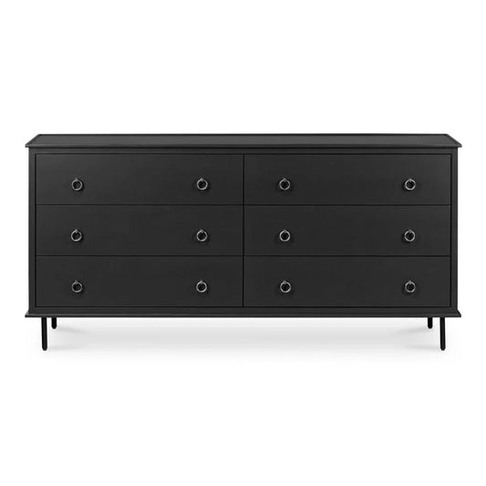 Reagan Acacia Top Six Drawer Dresser - LOOMLAN - Moe's Home - Dressers