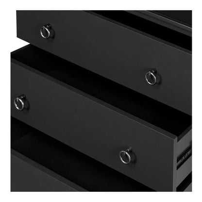 Reagan Three Drawer Wood Nightstand - LOOMLAN - Moe's Home - Nightstands