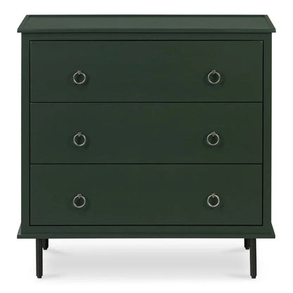 Reagan Three Drawer Wood Nightstand - LOOMLAN - Moe's Home - Nightstands