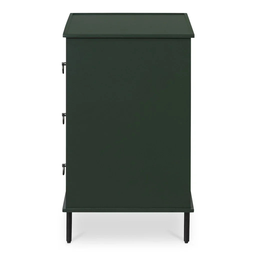 Reagan Three Drawer Wood Nightstand - LOOMLAN - Moe's Home - Nightstands