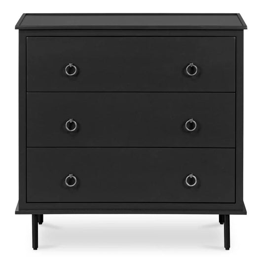 Reagan Three Drawer Wood Nightstand - LOOMLAN - Moe's Home - Nightstands