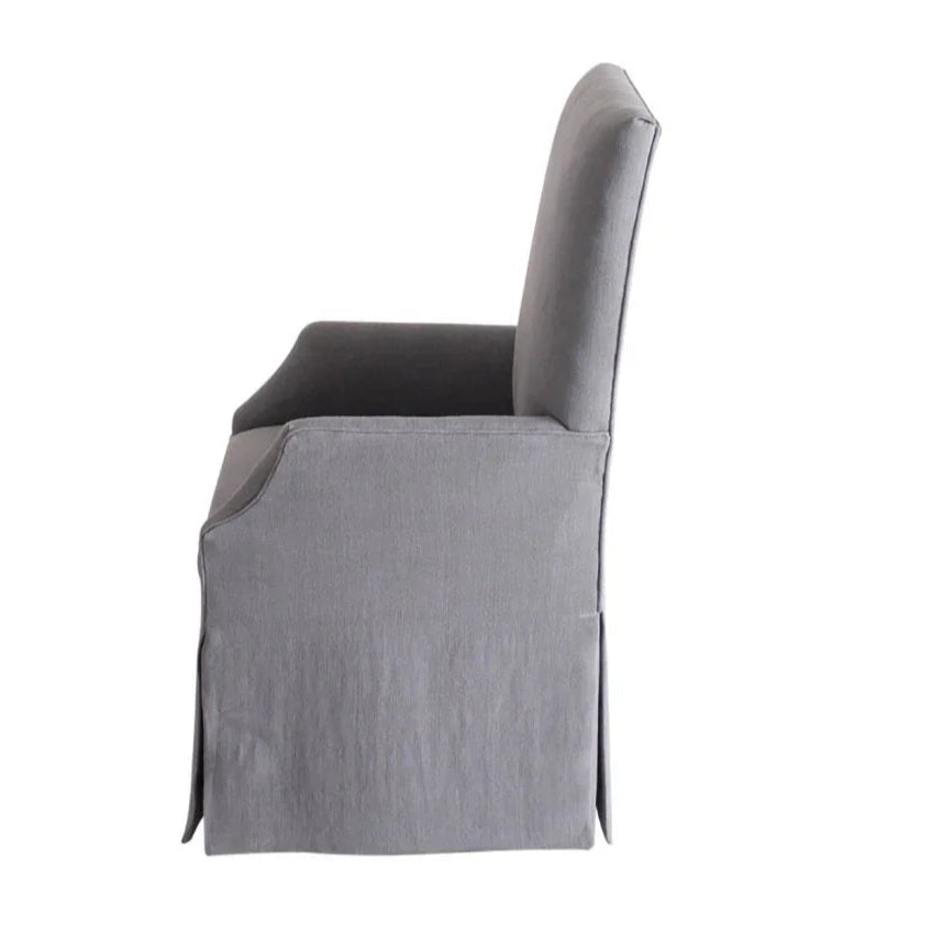 Reba Smoke Fabric Dining Chair - LOOMLAN - Peninsula Home - Dining Chairs