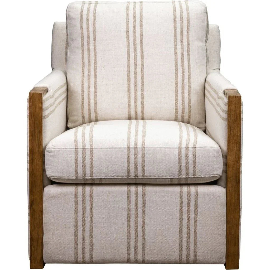 Rebecca Timeless Style Leather Swivel Chair - LOOMLAN - Olivia + Quinn - Club Chairs