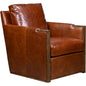 Rebecca Timeless Style Leather Swivel Chair - LOOMLAN - Olivia + Quinn - Club Chairs